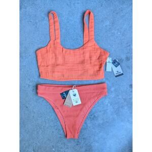 Billabong Bikini Bottoms Medium Coverage Coral Pink Size XL SUMMER HIGH MAUI Rid